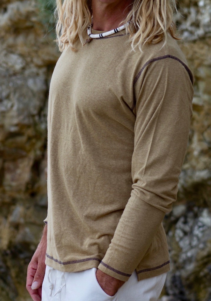 Men's Washed Hemp Long Sleeve Shirt, Sustainable Men's Clothing